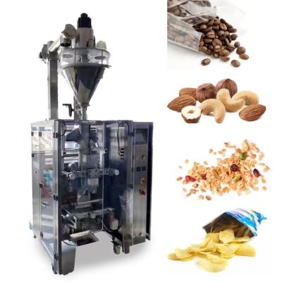 China Automatic Vertical Granular Food Packing Machine Nut Grain Macaroni Potato Chips Packaging Machine Food Weighing Packaging Machine for sale