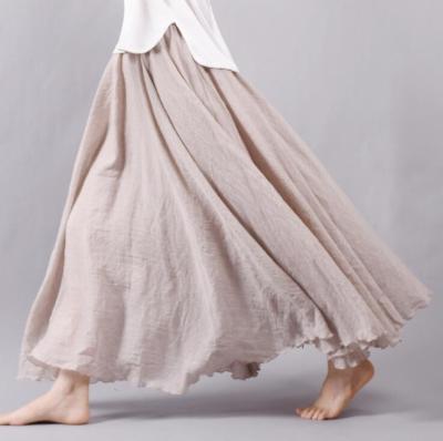 China New Classic Line Anti-Static Material Women's Summer Maxi Skirts Breathable Beautiful Girl Good Quality Long Skirt for sale