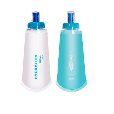 China Waterproof Portable 300Ml Cheap Price Folding Tpu Bag Drinking Water Bottles For Running for sale