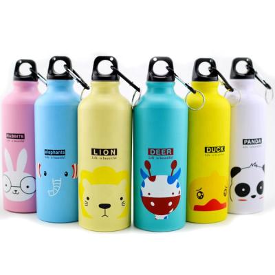 China viable promotional custom metal sports aluminum water bottle/aluminum water bottle/animal image aluminum kettle for sale