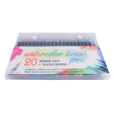 China PVC Box 21 Watercolor Brush Pens 26.5x19x2cm for sale