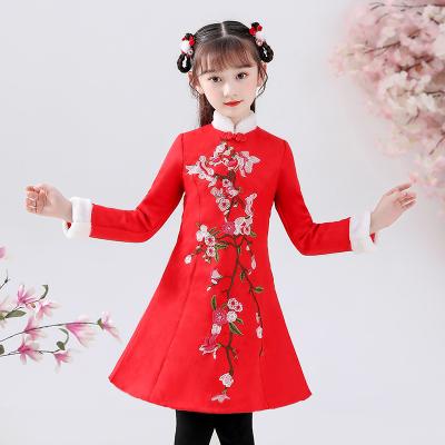 China Latest Beautiful Anti-static Baby Winter Dress Cotton Baby Clothing New Design Youth Dress for sale