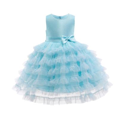 China Anti-static children's dress baby full moon flower skirt cake wedding dress princess skirt baby puffy dress for sale