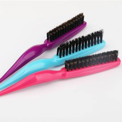 China Duct 2022 Custom Logo Private Label ABS Boar Nylon Bristle Edge Curling Brush Double Sided 3 In 1 Edge Control Broom For Hair Dryer for sale