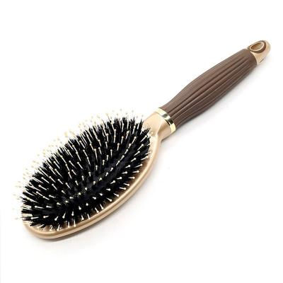 China Boar Bristle Gold Fashion Palette Amazon Hot Selling Palette Detangling Hair Brush for sale