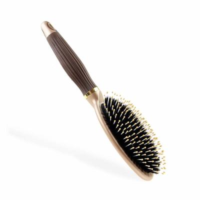 China Best Paddle Brush Oval for Detangling, Straightening and Drying Hair, Lady Hairbrush Stiffened Hair Brush (Beauty Gold) for sale