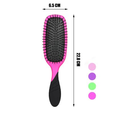 China New Design MRB-2010 Cushion 2022 Fashion Girls Magic Rubber Detangling Grip Brush Painting Metal Effect Elastic Hair Brush for sale