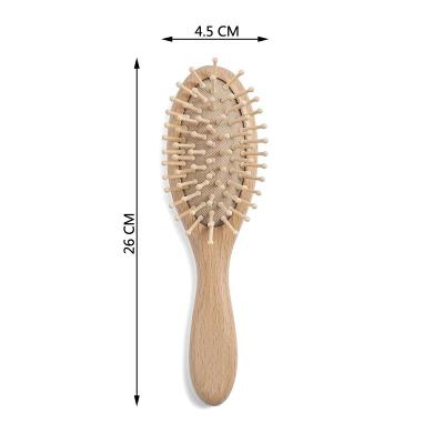 China Cushion Wooden Hairbrush for Baby and Comb Set Natural Soft Goat Stiffened Hairbrush for Cradle Treatment Bristle Boar Wooden Hairbrush for sale