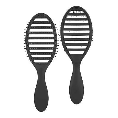 China Waterproof Flexible Teeth Detangling Long Curly Hair Wet Duct Sweeps Fast Dryer Hair Curved Duct Styling Brush Hair Comb Dry And Wet Brush for sale