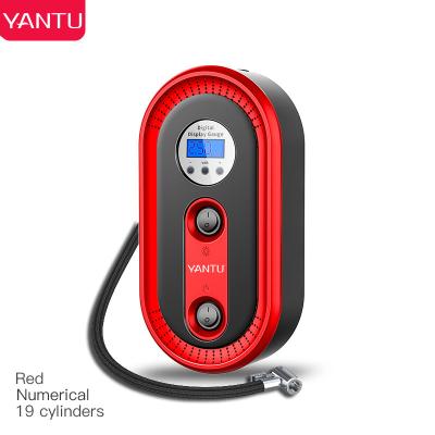 China YANTU A01 Portable Electric Air Compressor Pump Wireless 12V Digital Car Tire Inflator with Pressure Gauge for sale