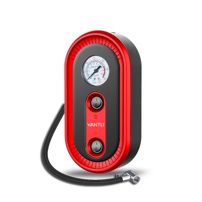 China Mini Tire Pressure Monitor YANTU A01 Auto Cordless Car Tire Inflator with Electric Air Inflator CE Portable Rechargeable 12v Car Pumps Compressor for sale