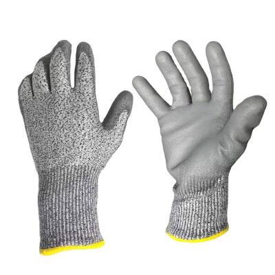 China Anti-cut Level 5 Glove Anti Cut PU Coated Work Safety Glove for sale