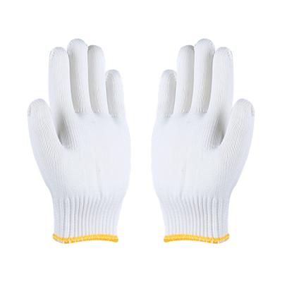 China Anti-smash Laundered Cotton White Knitted Gloves Slack Gloves 10gauge Safety Gloves for sale