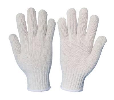 China Breathable Stretchy Natural White Cotton Knitted 7/10Gauge Working Gloves for sale