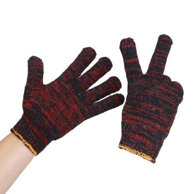 China 10gauge Anti-smash Cotton Gloves Red Gray Gloves Netting for sale