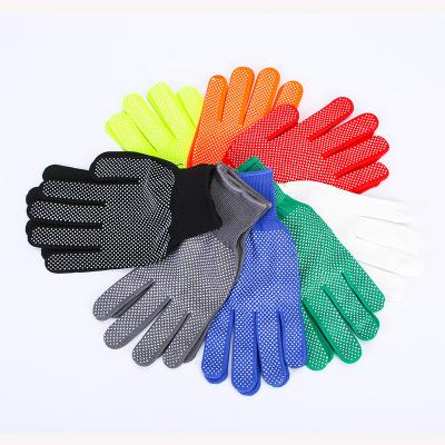 China Anti-smash 13 Gauge Polyester PVC Dotted Gloves Cheapest Price for sale