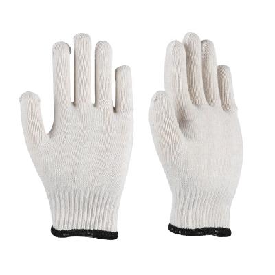 China Breathable 10 gauge stretch natural white cotton knitted work gloves for general construction use for sale