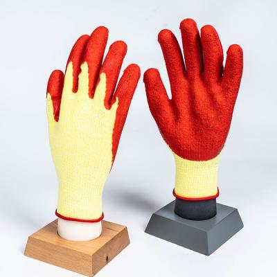 China Breathable 10G Cotton Latex Stretch Heavy Duty Ply Coated Mechanic Work Glove Safety Gloves for sale