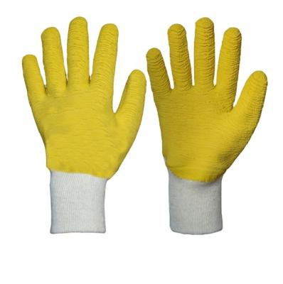 China Best Quality Non-Slip Non-Slip Latex Full Palm Dipped Safety Wavy Ply Coated Glove for sale