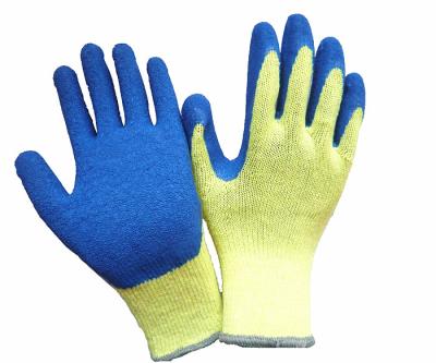 China Breathable Stretchy 10G Cotton With Ply Latex Work Glove Safety Coated Gloves for sale