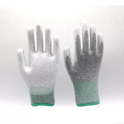 China 13G ESD Breathable Stretch Palm Coated Glove for sale