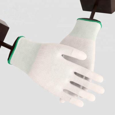 China 13G PU Top Fit Breathable Stretch White Glove for sale