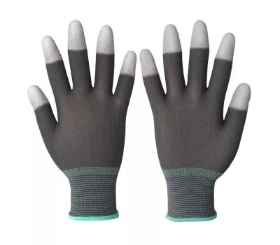 China Black 13G PU Top Fit Breathable Stretch Glove for sale