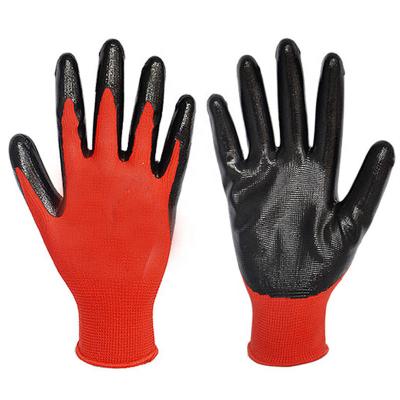 China General Purpose Varied Color 13 Gauge Polyester Nitrile Coated Working Gloves for sale