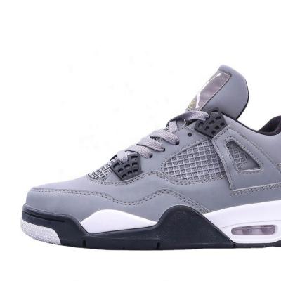 China Durable Sport Lightweight Breathable Retro AJ 4 Thunder Sneaker AJ4 Gray Military Flight Black Designer Pure Cool Men Women Basketball Shoes for sale