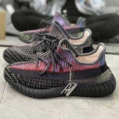 China Fashion\Breathable Comfortable\Durable\Breathable Knit Reflective Upper Sports Shoes 350 Zapatillas V2 Black Yeezy Running Sneakers for sale