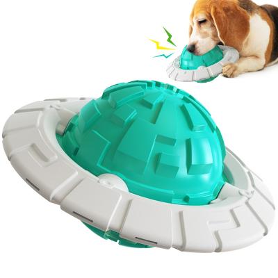 China Stocked 2022 New Best Factory wholesale Cross border Amazon hot sale Dog toys Vocal Interactive UFO Molar Pet dog toys for sale