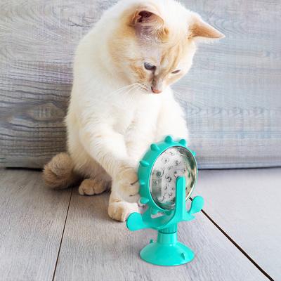 China Stocked Factory spot wholesale New best seller Cat spinning windmill Menthol ball Cat teaser stick Interactive pet cat dog Pet  toys for sale