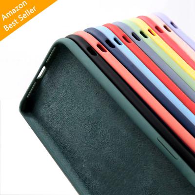 China Original Custom Color Shockproof Liquid Soft Silicone Shockproof Logo Phone Protector Case for 14 11 12 13 pro Max Phone Case for sale