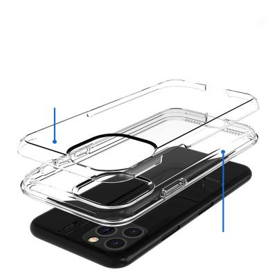 China New Shockproof Case For 12, Transparent Shockproof 2 In 1 Tpu PC Back Cover Mobile Phone Case For 11 12 Pro Max for sale