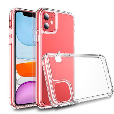 China New Shockproof Phone Case For 12, 2 Transparent Shockproof In 1 Back Cover Acrylic Cell Phone Case For 11 12 Pro Max for sale