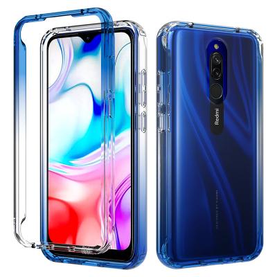 China Shockproof For Redmi 8 Cell Phone Case, Clear PC Tpu Back Cover For Redmi 8a Gradient Armor Case for sale