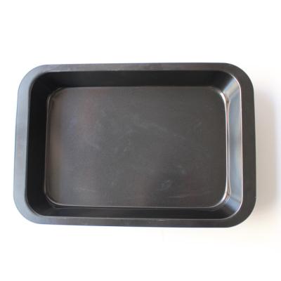 China Viable Factory Offered Food Standard Branded Carbon Steel Metal Bakeware Non-Stick Coating Baking Roaster Pan Flat Bottom Deep Tray for sale