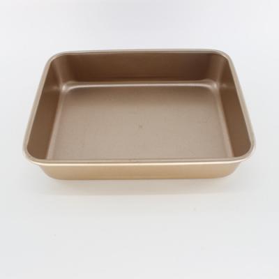 China 0.6mm New Style Sustainable Food Grade Safety Bakeware Rectangle Shape Mold With Carbon Steel Non-stick Coating Roasting Pan Deep Pan for sale