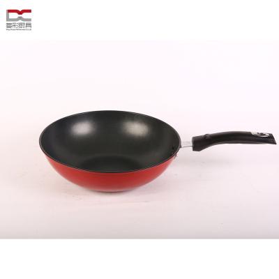 China Food Grade Standard High Quality Traditional Chinese Traditional Metal Long Handle Wooden or Bakelite DuoCai Non Stick Frying SprialWok for sale