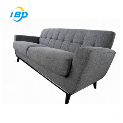 China Nordic French Fabric Tufted Wooden 3 Seater Sofa for sale