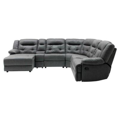 China High quality home furniture 7 seater recliner modern U shaped modern leather sectional sofa for sale