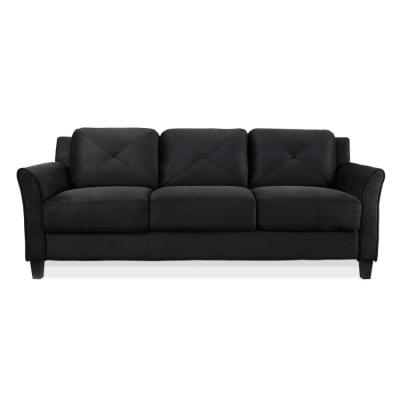 China Other European Style Living Room Furniture Modern Black Fabric Sofa for sale