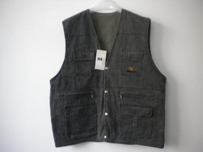 China vest, reversible vest, mens vest in T/C 65/35 fabric, fishing vest, casual vest for sale