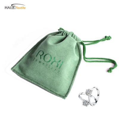 China Mini Promotional Design Drawstring Pouch Multi Color Microfiber Cloth Gift Bag For Jewelry for sale