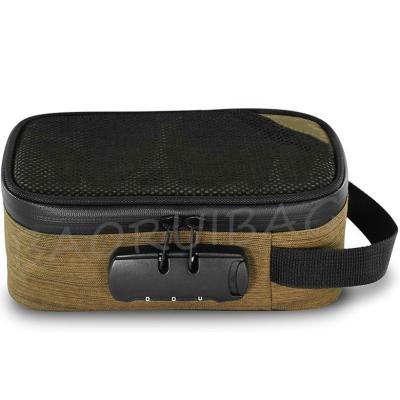 China Water Proof Shock Make Lockable Carbon Lined Smell Proof Bag Storage Case For Tobacco, Herbs, Smoking Pipes, Rolling Paper, Heavy Duty Grinder for sale