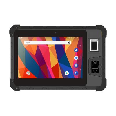 China Waterproof Rugged Industrial Android 8 Inch Tablet With Fingerprint Reader Barcode Scanner Rugged Tablet for sale