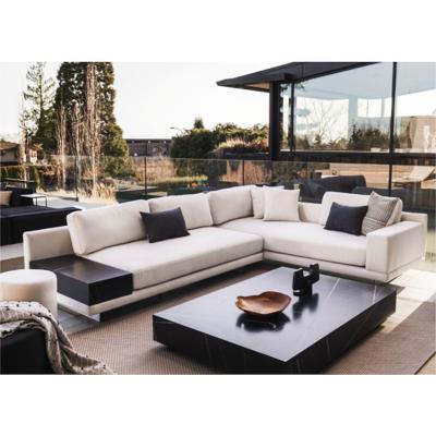 중국 Modern Outdoor Waterproof Fabric Sofa With Coffee Table Garden Modular Sectional Patio Furniture Set 판매용