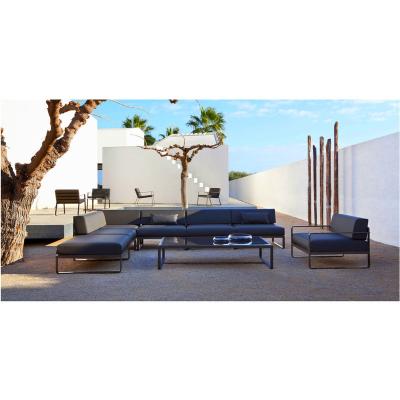 China Modern Nordic Style Patio Sectional Powder Coated Aluminum Outdoor Garden Furniture Set Te koop