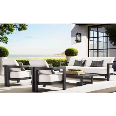 China Modern Powder Coated Aluminum Outdoor Sofa Set Garden Patio Courtyard Furniture zu verkaufen