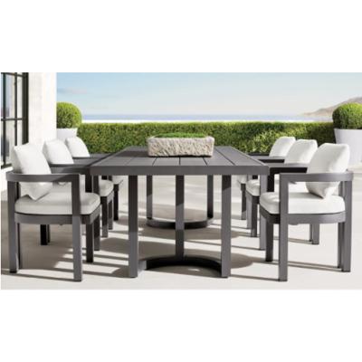 China Hot Selling Modern Hotel Outdoor Patio Patio Garden Furniture Aluminum Dining Table And Chairs for sale